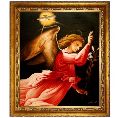 Lorenzo_Lotto_Angel - handgemaltes Ölbild in 50x60cm