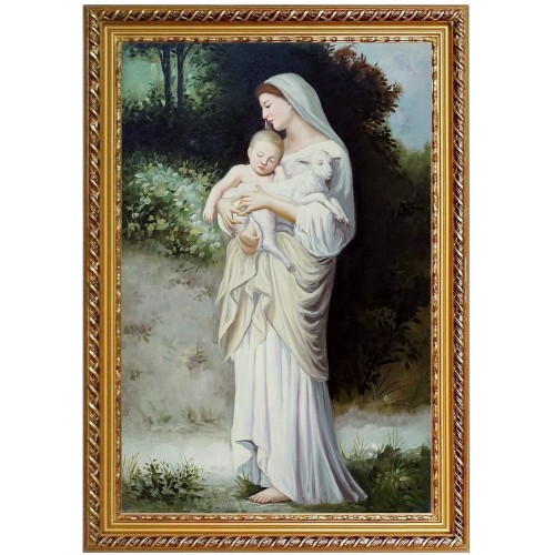 Madonna mit Jesuskind - handgemaltes Ölbild in 60x90cm- 10_21