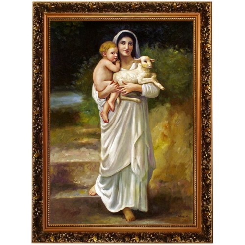 Madonna mit Jesuskind - handgemaltes Ölbild in 60x90cm- 10_35