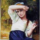 Mädchen - handgemaltes Ölbild in 60x90cm v. William Bouguereau_11-63