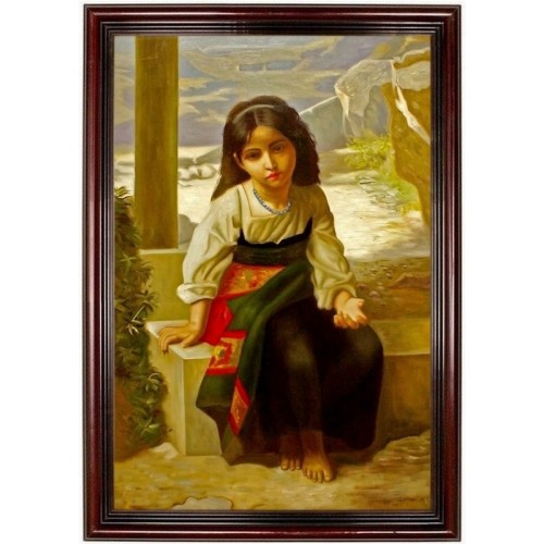 Mädchen - handgemaltes Ölbild in 60x90cm v. William Bouguereau_11-106