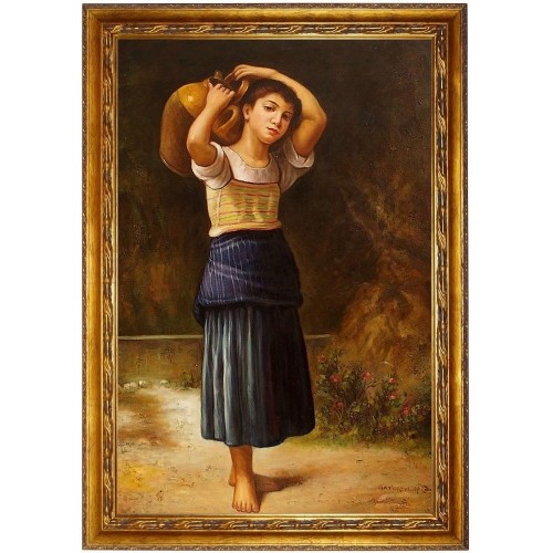 Mädchen - handgemaltes Ölbild in 60x90cm v. William Bouguereau_11-109