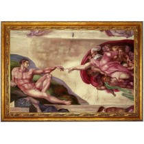 MICHAELANGELO's  creation of Adam - handgemaltes Ölbild in 60x90cm