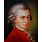 Mozart Portrait - Portrait - handgemaltes Ölbild in 40x50cm