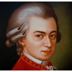 Mozart Portrait - Portrait - handgemaltes Ölbild in 40x50cm