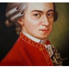 Mozart Portrait - Portrait - handgemaltes Ölbild in 40x50cm