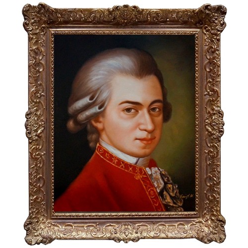 Mozart Portrait - Portrait - handgemaltes Ölbild in 40x50cm