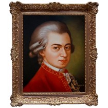 Mozart Portrait - Portrait - handgemaltes Ölbild in 40x50cm