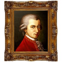 Mozart Portrait - Portrait - handgemaltes Ölbild in 50x60cm