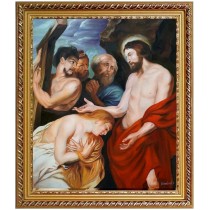 Rubens - Christus und die reuigen Sünder  - handgemaltes Ölbild