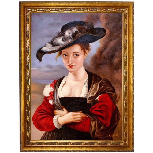 Rubens - Portrait Susann Fourment  - handgemaltes Ölbild in 50x60cm