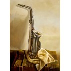 Saxophon  - Ölgemälde 50 x 70cm