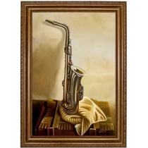 Saxophon  - Ölgemälde 50 x 70cm
