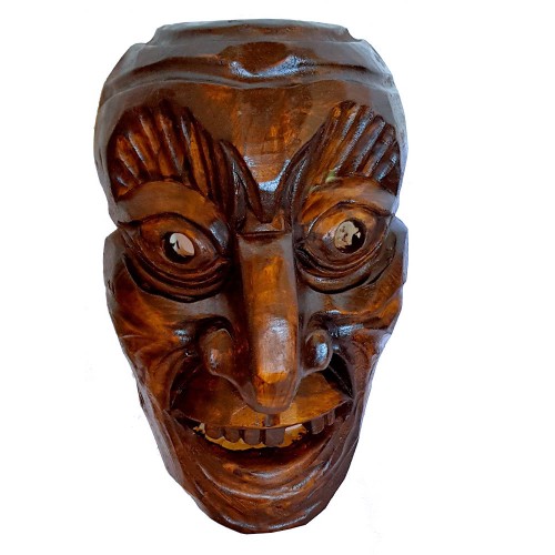 Kindermaske Krampusmaske Wandmaske aus Holz