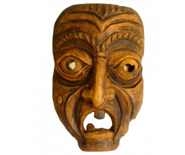 Kindermaske Krampusmaske Wandmaske aus Holz