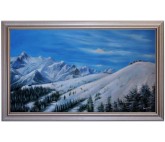 Ölbild Schmittenberg Zell am See Winterlandschaft Ölgemälde HANDGEMALT 50x150cm 