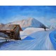 Asitz-Leogang im Winter - handgemaltes Ölbild in 50x100cm