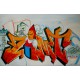 Graffiti Zellasi Streetart Ölbild - 60x90cm