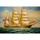 Segelschiff - Seeschlacht Ölbild - 60x90cm