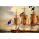 Segelschiff - Seeschlacht Seegefecht Ölmalerei Ölbild - 60x90cm