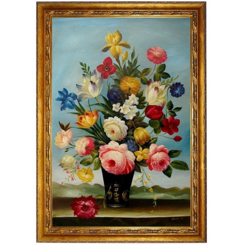 Blumenbild_70- handgemaltes Ölbild in 60x90cm