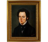 Franz Schubert Portrait - Portrait - handgemaltes Ölbild in 50x60cm