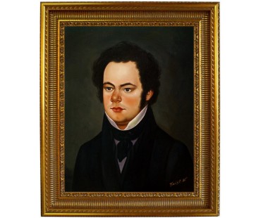 Franz Schubert Portrait - handgemaltes Ölbild in 50x60cm