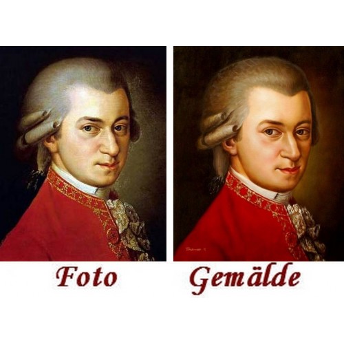 Ölgemälde nach Foto in der Größe 40x50cm  - Mozart