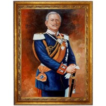 Kaiser Wilhelm II in Uniform - hochwertiges handgemaltes Ölgemälde auf Leinwand - handgemaltes Ölbild in 50x60cm