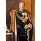 Kaiser Wilhelm II in Uniform - hochwertiges handgemaltes Ölgemälde auf Leinwand - handgemaltes Ölbild in 50x60cm