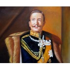 Kaiser Wilhelm II in Uniform - hochwertiges handgemaltes Ölgemälde auf Leinwand - handgemaltes Ölbild in 50x60cm