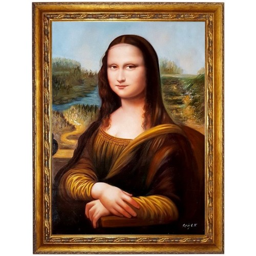 Mona-Lisa Portrait - handgemalt nach  "Leonardo da Vinci" 50x70cm 