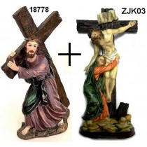 KRUZIFIX -Jesus trägt sein Kreuz 18778 - H32cm