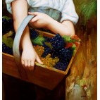 Mädchen bei Weinreben - handgemaltes Ölbild in 60x90cm v. William Bouguereau_11-95