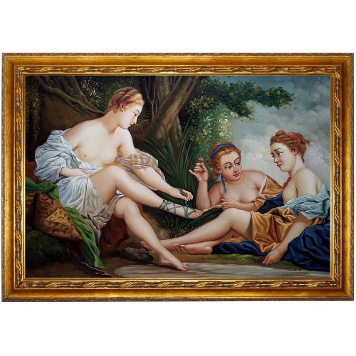 Francois Boucher, Diana Returning - handgemaltes Ölbild in 60x90cm 