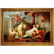 Jean-Fragonard Psyche-und-Cupid-Ölbild in 60x90cm