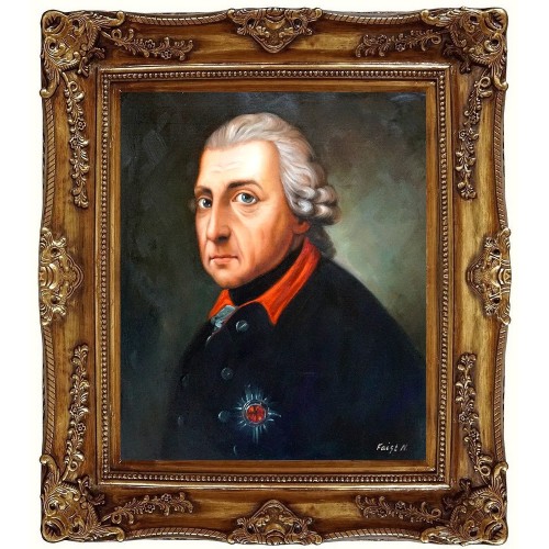 Friedrich der Große, Anton Graff, handgemaltes Ölbild in 50x60cm