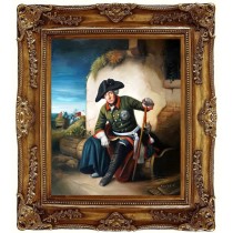 Friedrich der Große Schlacht bei Kolin Julius Schrader handgemaltes Ölbild in 50x60cm