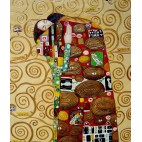 Kuss - handgemaltes Ölbild in 50x60cm v. Klimt