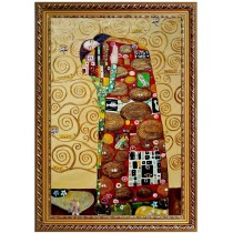 Umarmung - handgemaltes Ölbild in 60x90cm v. Klimt Gustav