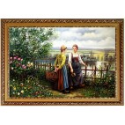 Knigh Daniel Ridgway Mädchen mit Körbe Ölbild 60x90cm