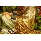 Dante Gabriel Rossetti, die Pia von Tolomei - handgemaltes Ölbild F 50x60cm