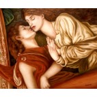 Dante Gabriel Rossetti, Dantes Traum - handgemaltes Ölbild F 50x60cm