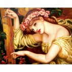 Dante Gabriel Rossetti, Asea Zauber - handgemaltes Ölbild F 50x60cm