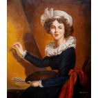 Elisabeth Louise Vigee Lebrun Selbstportrait - handgemaltes Ölbild F 50x60cm