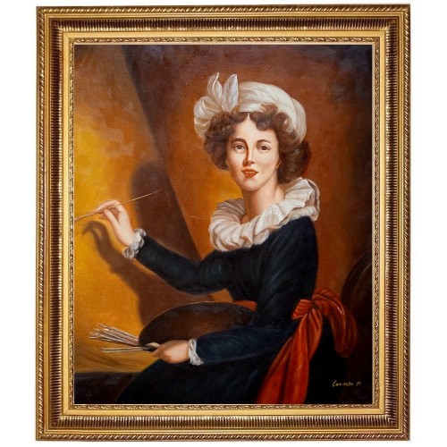 Elisabeth Louise Vigee Lebrun Selbstportrait - handgemaltes Ölbild F 50x60cm
