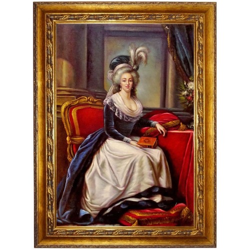 Elisabeth Louise Vigee Lebrun Marie Antoinette - handgemaltes Ölbild F 60x90cm