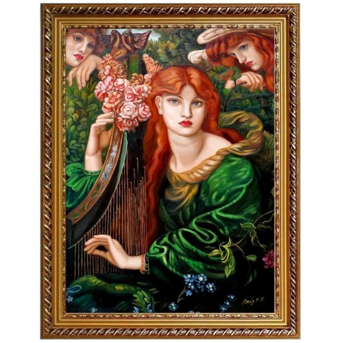 Dante Gabriel Rossetti, La Ghirlandata- handgemaltes Ölbild F 50x70cm