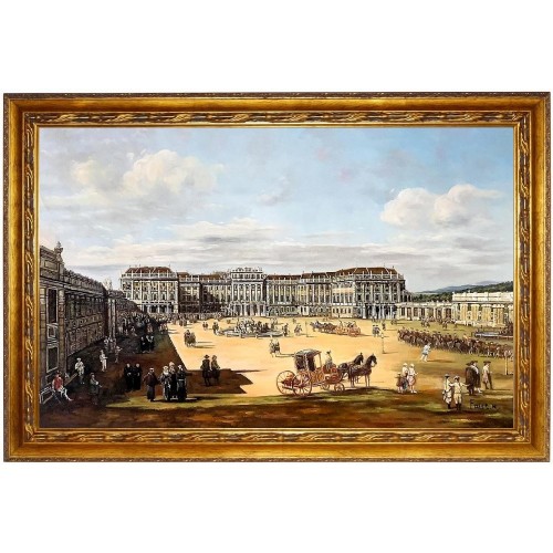 Ölgemälde Schoss Schönbrunn Bernardo Bellotto 60x90cm