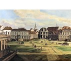 Ölgemälde Zwingerhof in Dresden Bernardo Bellotto 60x90cm